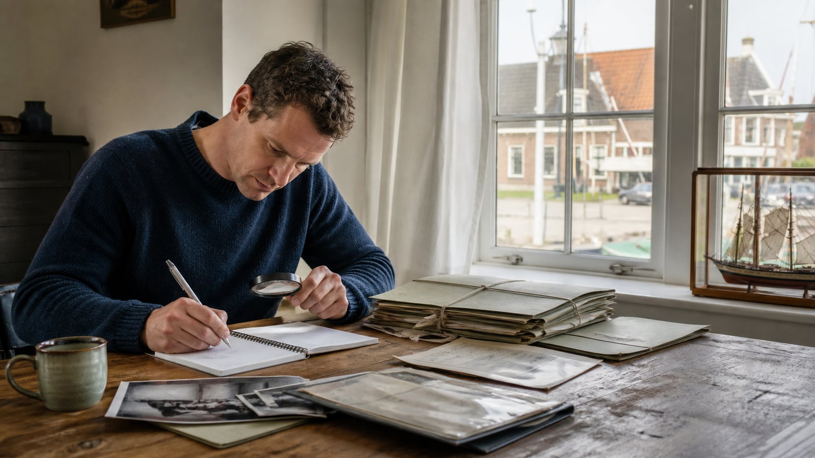 Een lokaal verhaal wordt gecontroleerd met archiefmappen en notities
